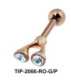 Twin Stones Helix Silver Points Line TIP-2066