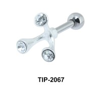 Duck Paw Shaped Helix Silver Points Line TIP-2067
