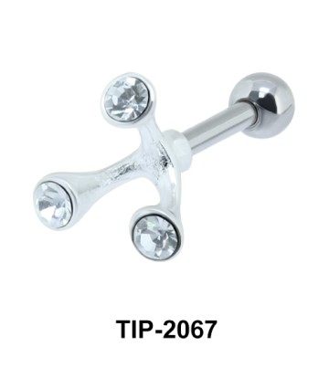 Duck Paw Shaped Helix Silver Points Line TIP-2067