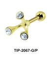 Duck Paw Shaped Helix Silver Points Line TIP-2067