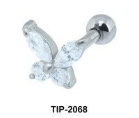 4 Stoned Helix Ear Piercing Romantic Line TIP-2068