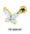 4 Stoned Helix Ear Piercing Romantic Line TIP-2068