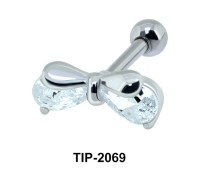 Bow Stone Helix Ear Piercing Romantic Line TIP-2069