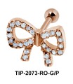 Bow Helix Ear Piercing Romantic Line TIP-2073