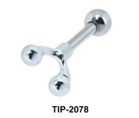 Double Ball Helix Silver Points Line TIP-2078