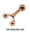 Double Ball Helix Silver Points Line TIP-2078