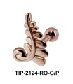 Intricate Helix Ear Piercing Leave Design TIP-2124