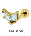 Heart Stone Helix Ear Piercing TIP-2133