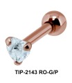 Heart Stone Helix Ear Piercing TIP-2143