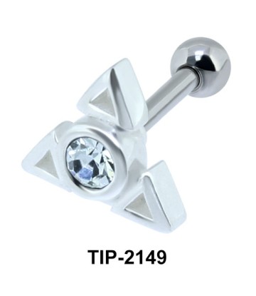 Stone Set Blade Helix Ear Piercing TIP-2149