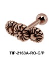 Triple Flower Helix Ear Piercing Leave TIP-2163A