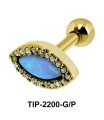 Pear Shaped Stone Helix Ear Piercing TIP-2200