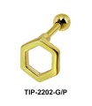 Hollow Hexagon Helix Ear Piercing TIP-2202