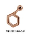 Hollow Hexagon Helix Ear Piercing TIP-2202