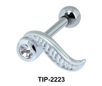 Long Leaf Shape Helix Ear Piercing TIP-2223