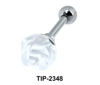 White Rose Bud Upper Ear Unique Design TIP-2348