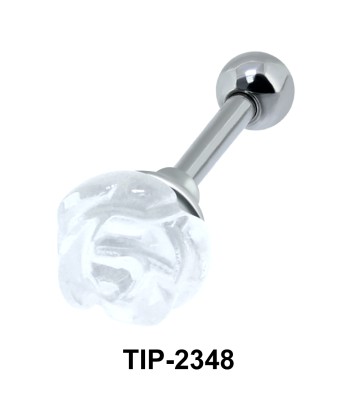 White Rose Bud Upper Ear Unique Design TIP-2348