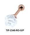 White Rose Bud Upper Ear Unique Design TIP-2348