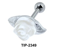 White Rose Bloom Upper Ear Unique Design TIP-2349