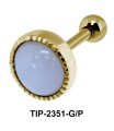 White Moonstone Upper Ear Unique Design TIP-2351-WH
