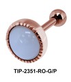 White Moonstone Upper Ear Unique Design TIP-2351-WH