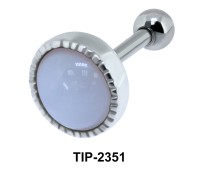 White Moonstone Upper Ear Unique Design TIP-2351-WH