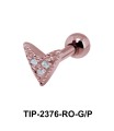 Heart Shaped with Stones Helix Piercing TIP-2376