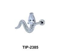 Snake Shaped with Stone Helix Ear Piercing TIP-2385