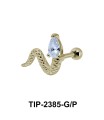Snake Shaped with Stone Helix Ear Piercing TIP-2385