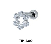 Flower with Middle Hole Helix Ear Piercing TIP-2390