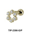 Flower with Middle Hole Helix Ear Piercing TIP-2390