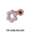 Flower with Middle Hole Helix Ear Piercing TIP-2390