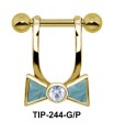 Hanging Bow Helix Piercing TIP-244