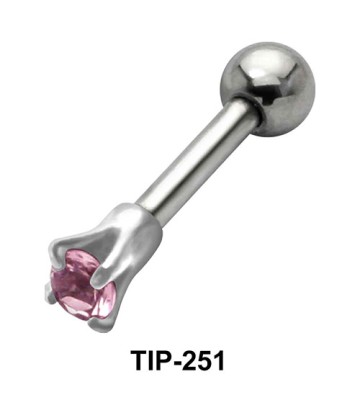 Pink Stone Helix Ear Piercing TIP-251