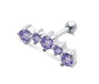 Amethyst Stones Helix Ear Piercing TIP-253-AM