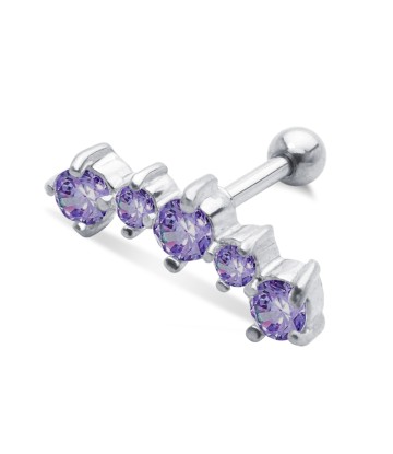 Amethyst Stones Helix Ear Piercing TIP-253-AM