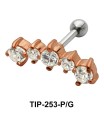 Crystal Stones Helix Ear Piercing TIP-253-CR