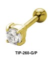 Round Stone Helix Ear Piercing TIP-260