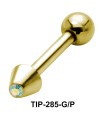 Lamp Shaped Stone Set Helix Piercing TIP-285
