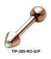 Lamp Shaped Stone Set Helix Piercing TIP-285