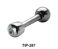 Simple Stone Set Helix Piercing TIP-287