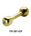 Simple Stone Set Helix Piercing TIP-287