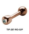 Simple Stone Set Helix Piercing TIP-287