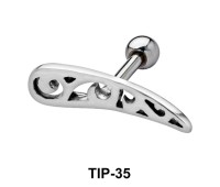 Stone Set Complex Design Helix Piercing TIP-35