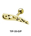 Stone Set Complex Design Helix Piercing TIP-35