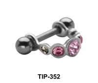 Multistoned Upper Ear Cartilage Mini Shields TIP-352