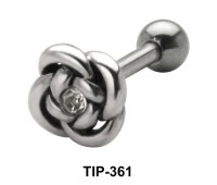 Stone Set Flower Shaped Helix Piercing TIP-361