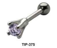 Prong Set Round Stone Helix Ear Piercing TIP-375