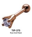 Prong Set Round Stone Helix Ear Piercing TIP-375
