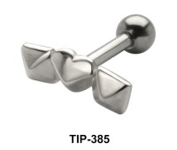 Heart n Pyramid Helix Ear Piercing TIP-385